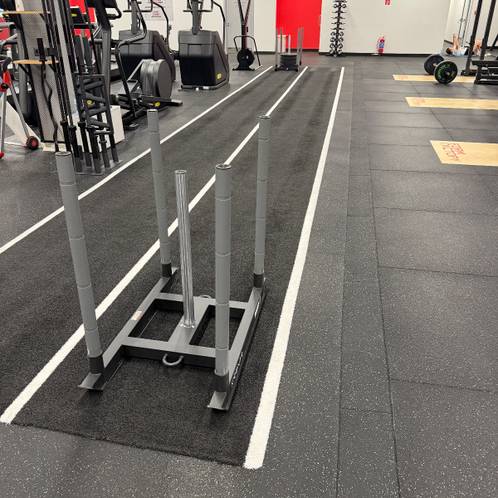 Sled push, Sled pull, Burpees, Sled lane — Form Factory OC MAX CLUB, Trencin