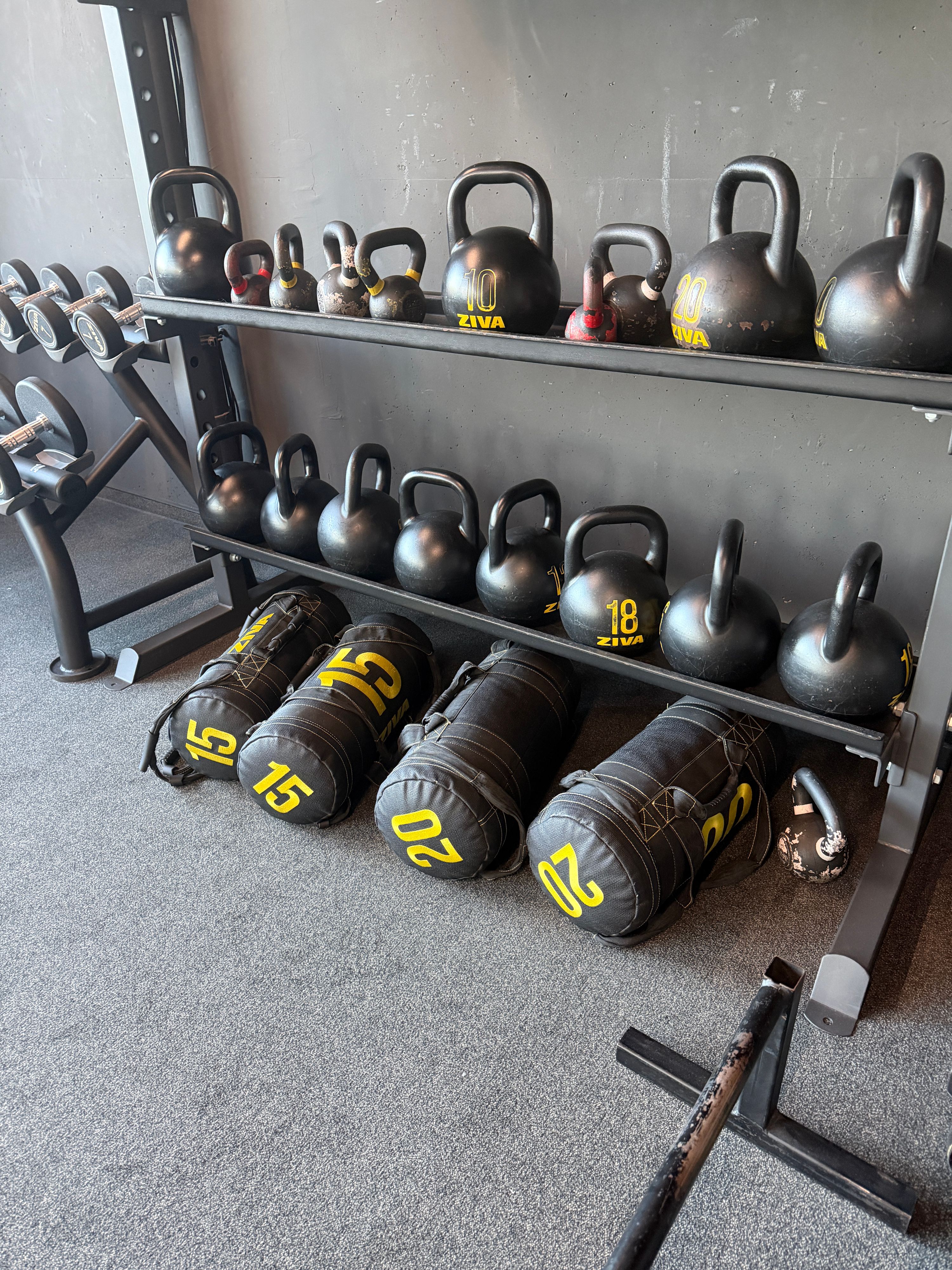 Farmers, Sandbag — Max Fitness Flora, Prague