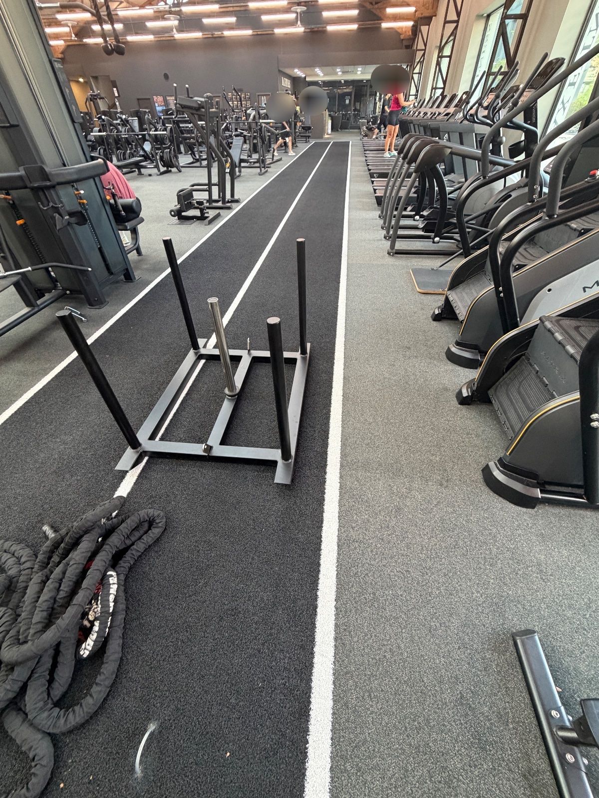 Sled push, Sled pull, Sled lane — Max Fitness Palmovka, Prague