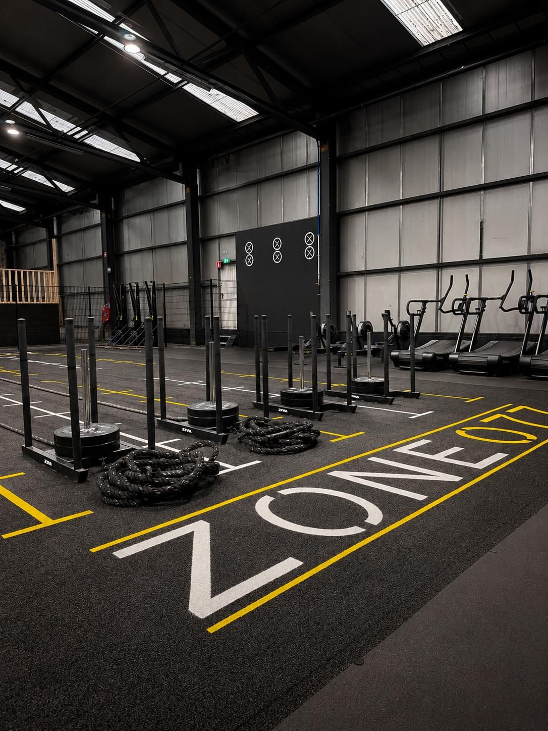Running, SkiErg, Sled push, Sled pull, Row, Sled lane — Zone007, Venlo